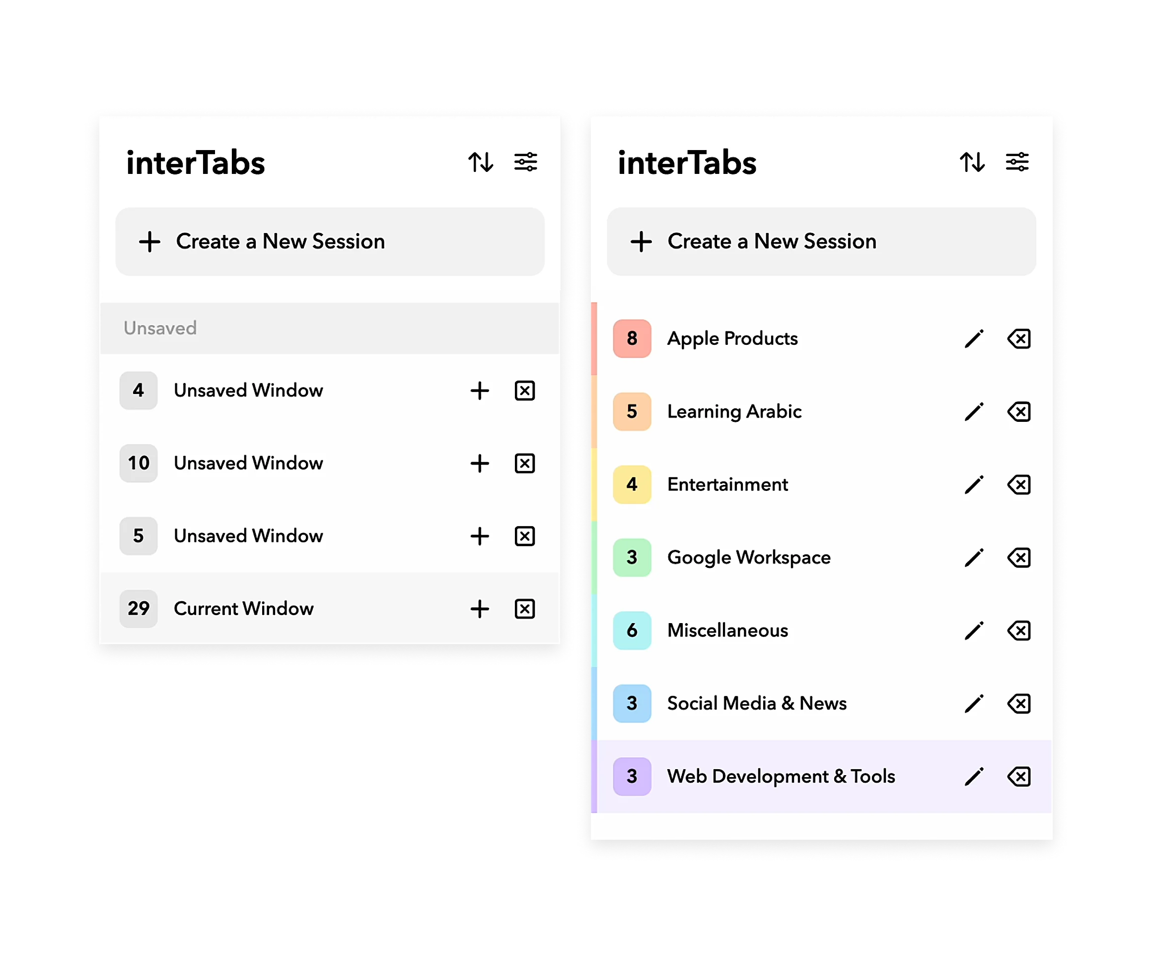 Saving the open tabs as a Session