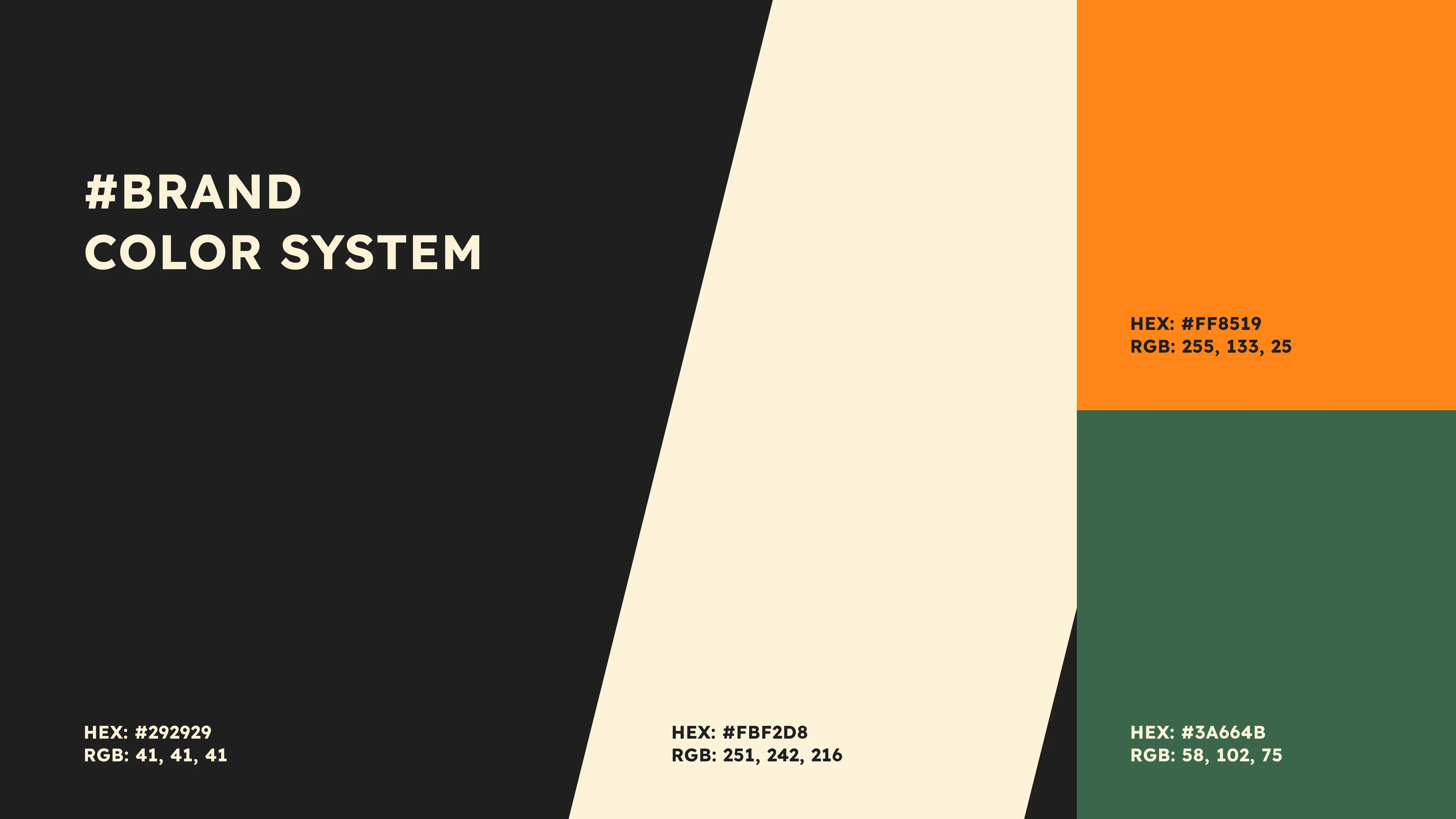 Orango brand identity board