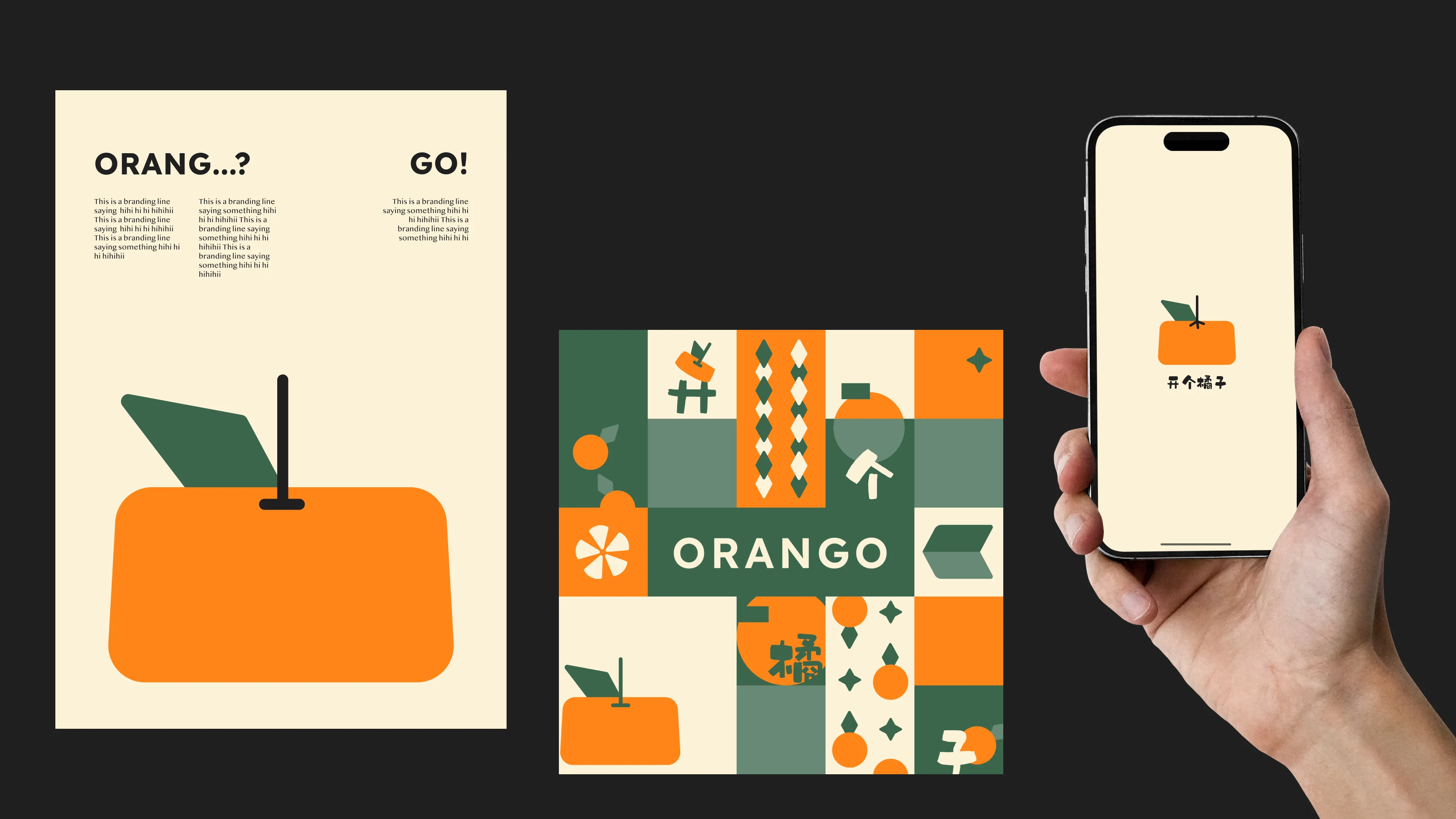 Orango brand identity board