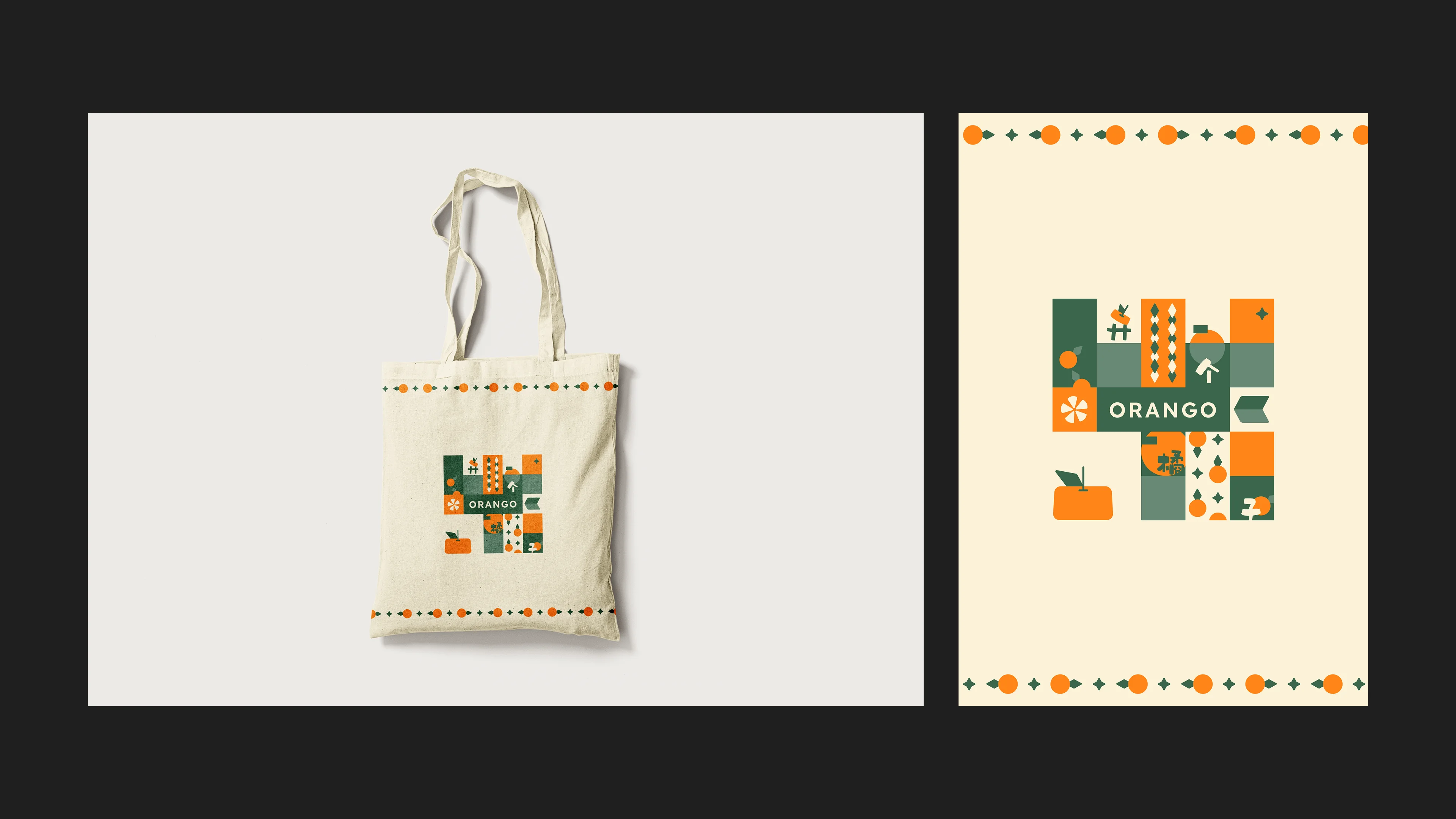 Orango brand identity board