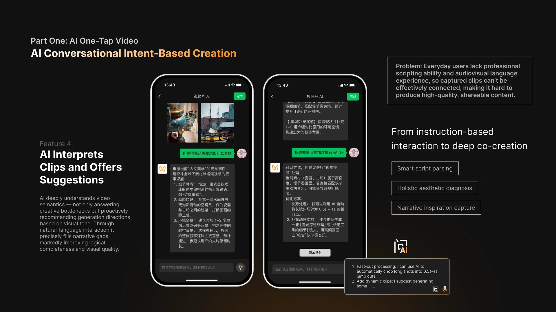 WeChat Channels AI proposal, slide 8